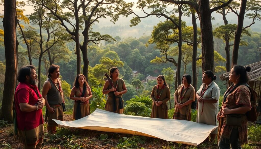 aktivis kampanye pemulihan kawasan hutan adat