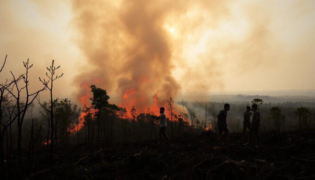 kebakaran hutan dan polusi udara